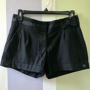 Pinstripe Shorts with Bow Detail